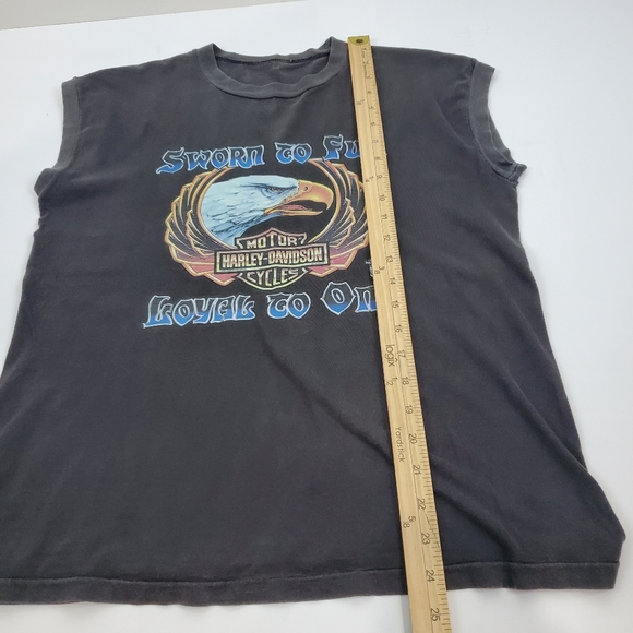 1982 Harley Davidson Motorcycles West Germany T Shirt SOVIET Era M Sleeveless - Picture 11 of 11